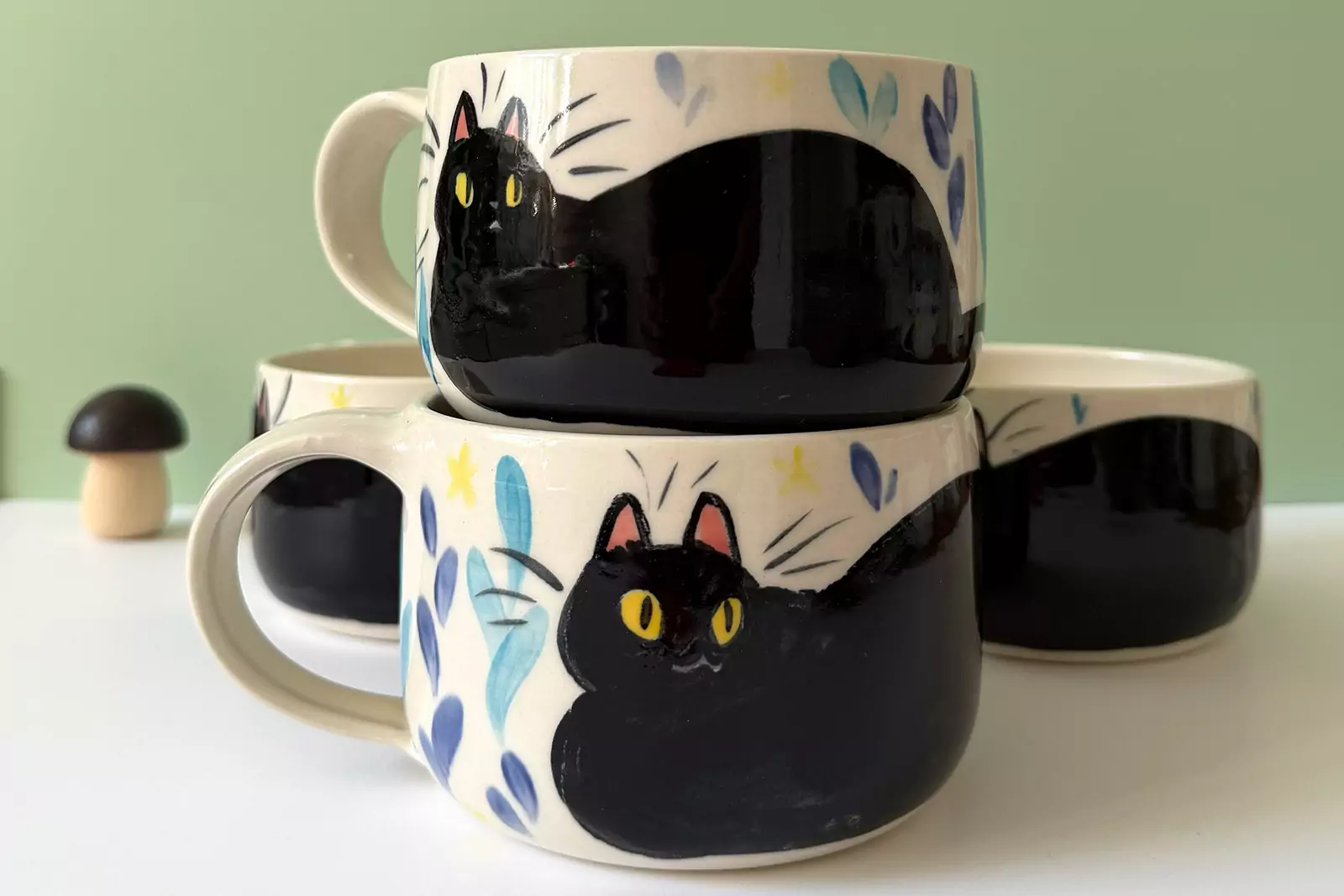 Latte Mug - Black Cat