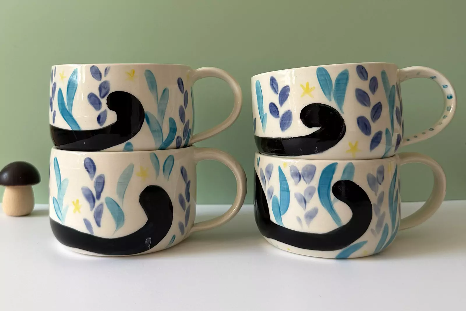Latte Mug - Black Cat - Image 3