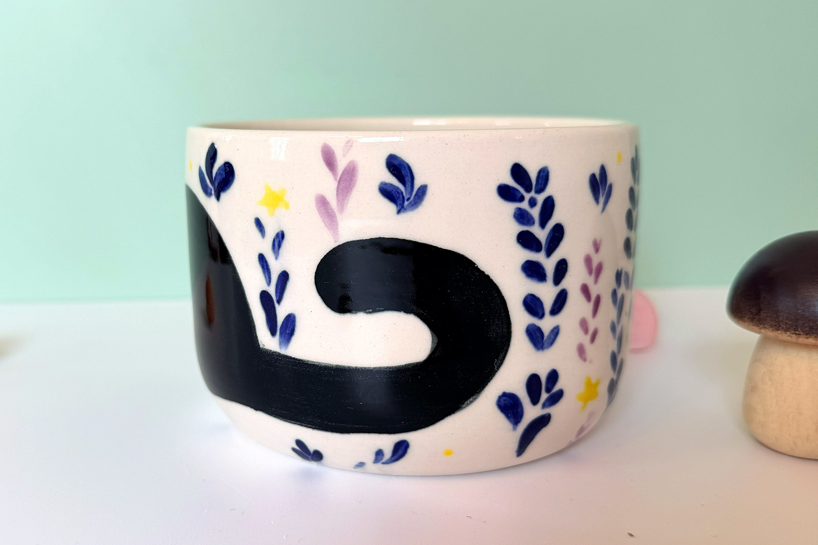 Alternative view of Latte Mug - Black Cat
