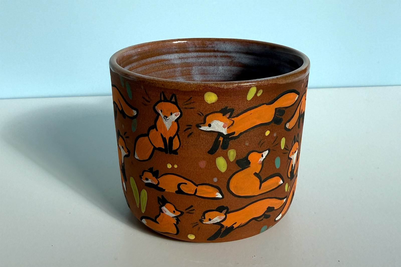 Alternative view of Mug - Red - Too Many Foxes