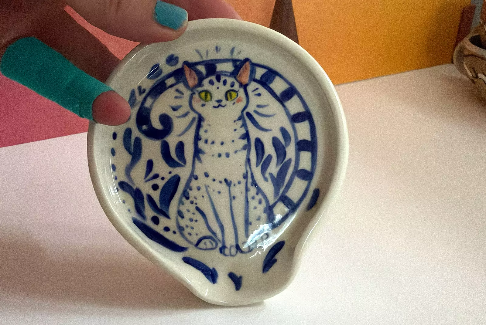 Porcelain Spoon Rest : Cat - Image 3