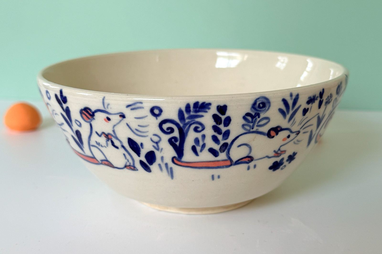 Alternative view of Bowl - Blue Rats