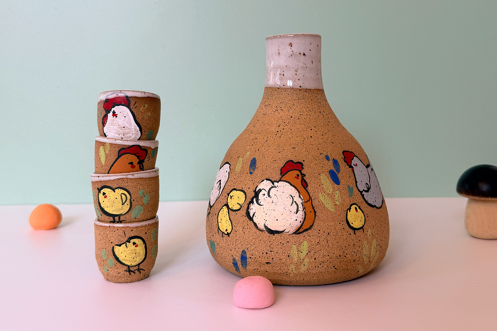 Alternative view of Sake Set - Chicken