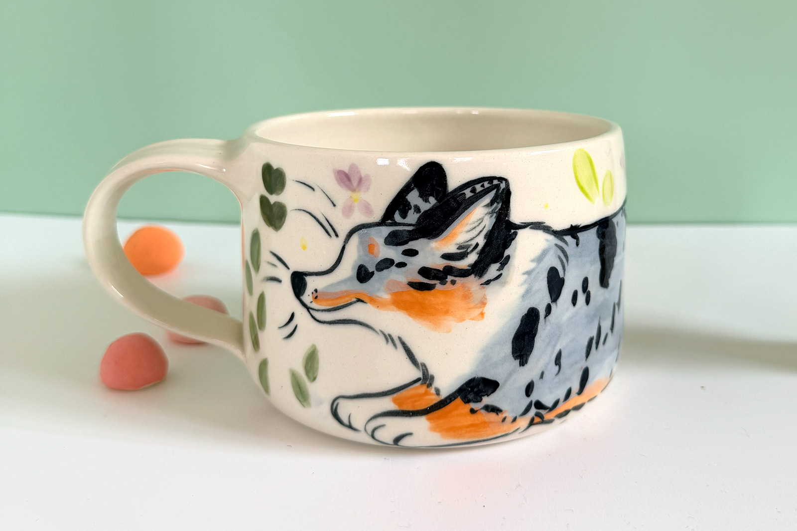 Latte Mug - Cardigan Corgi Merle