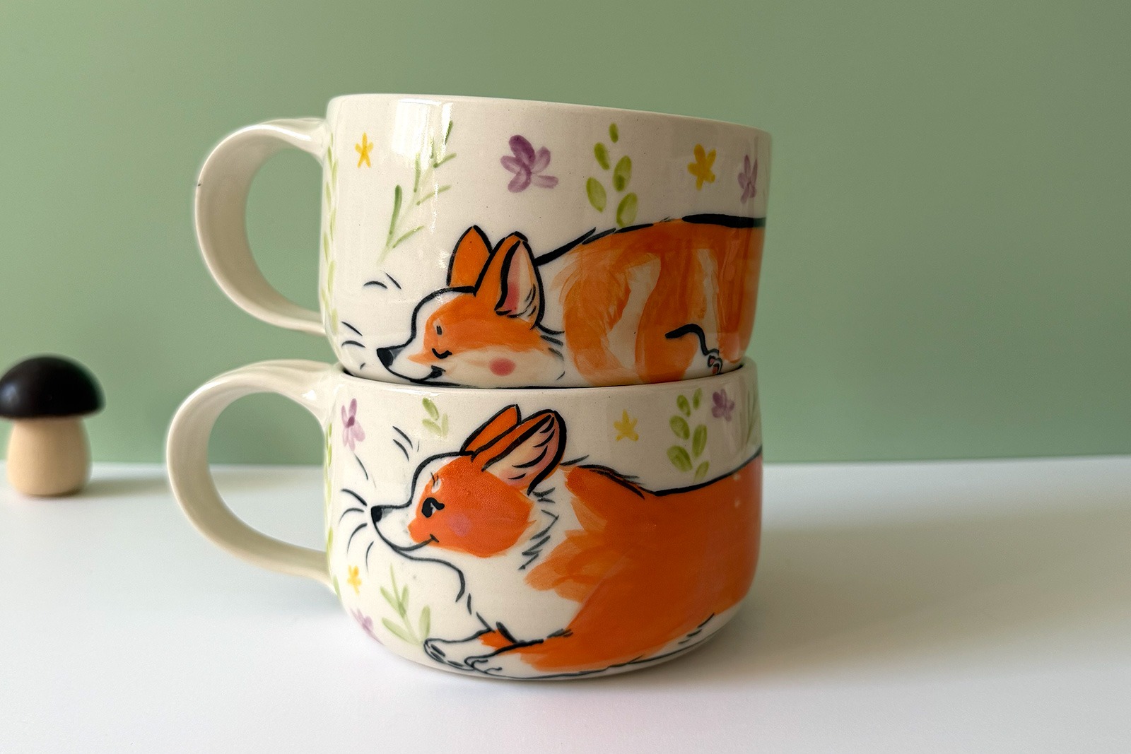 Latte Mug - Pembroke Corgi
