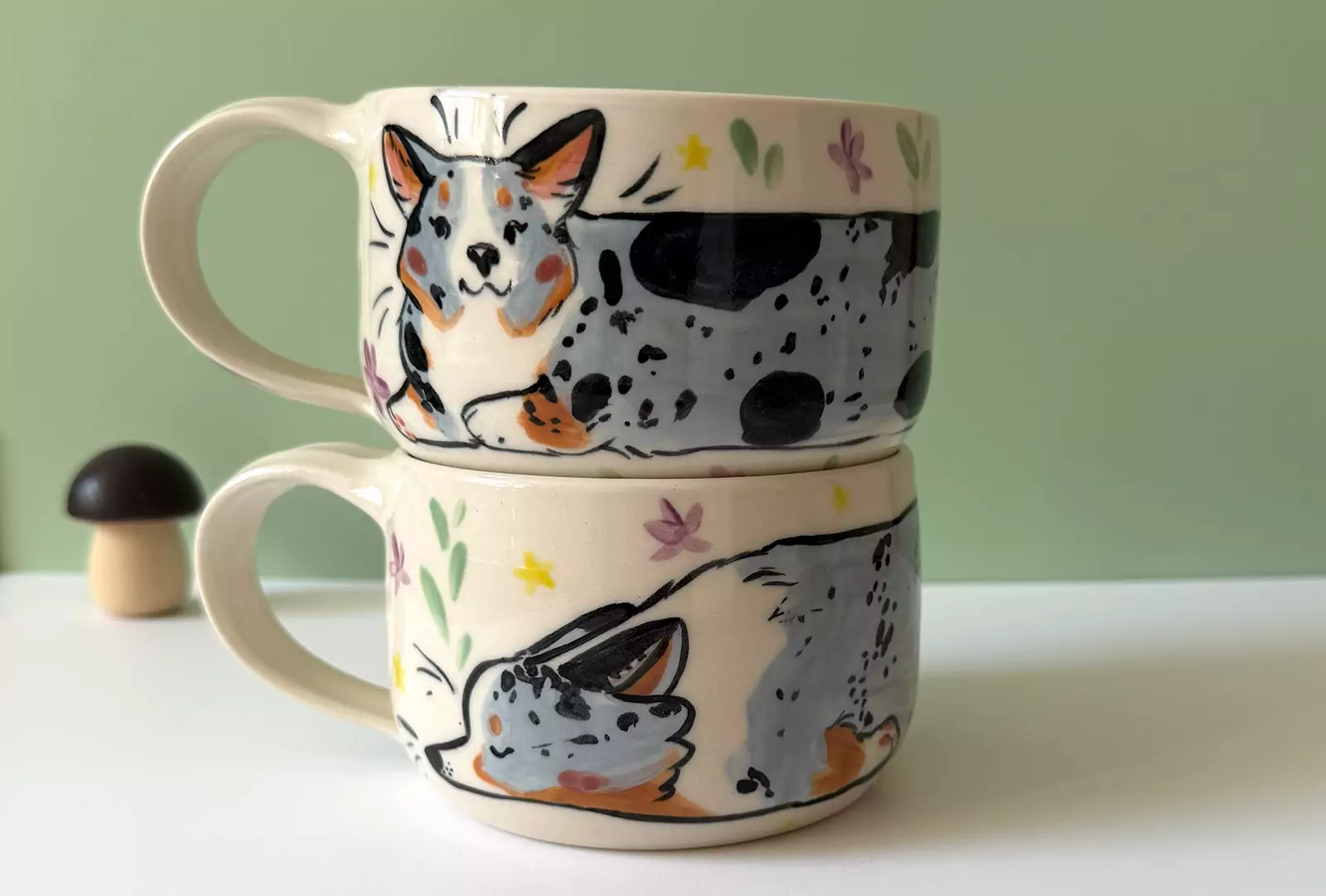 Latte Mug - Cardigan Corgi Merle