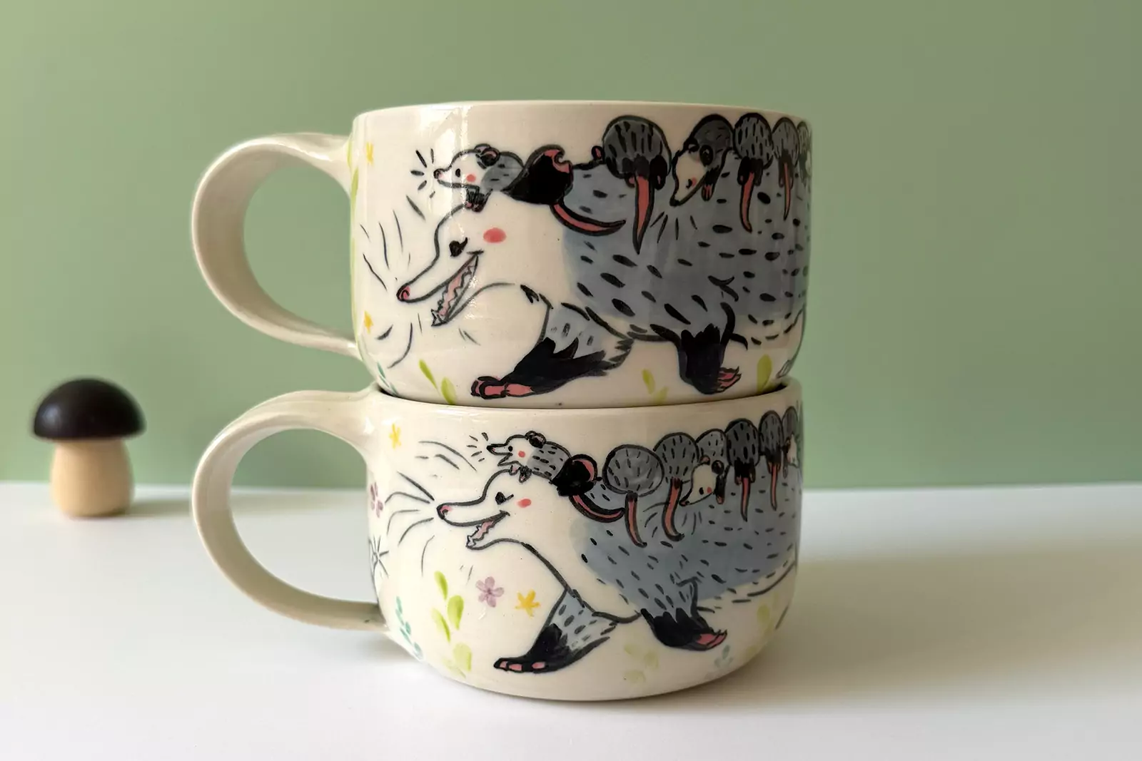 Latte Mug - Opossums