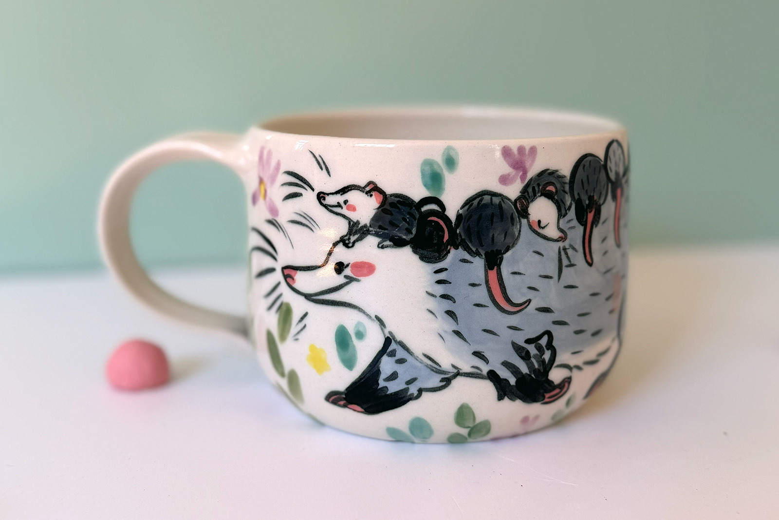 Mug Latte - Famille Opossums