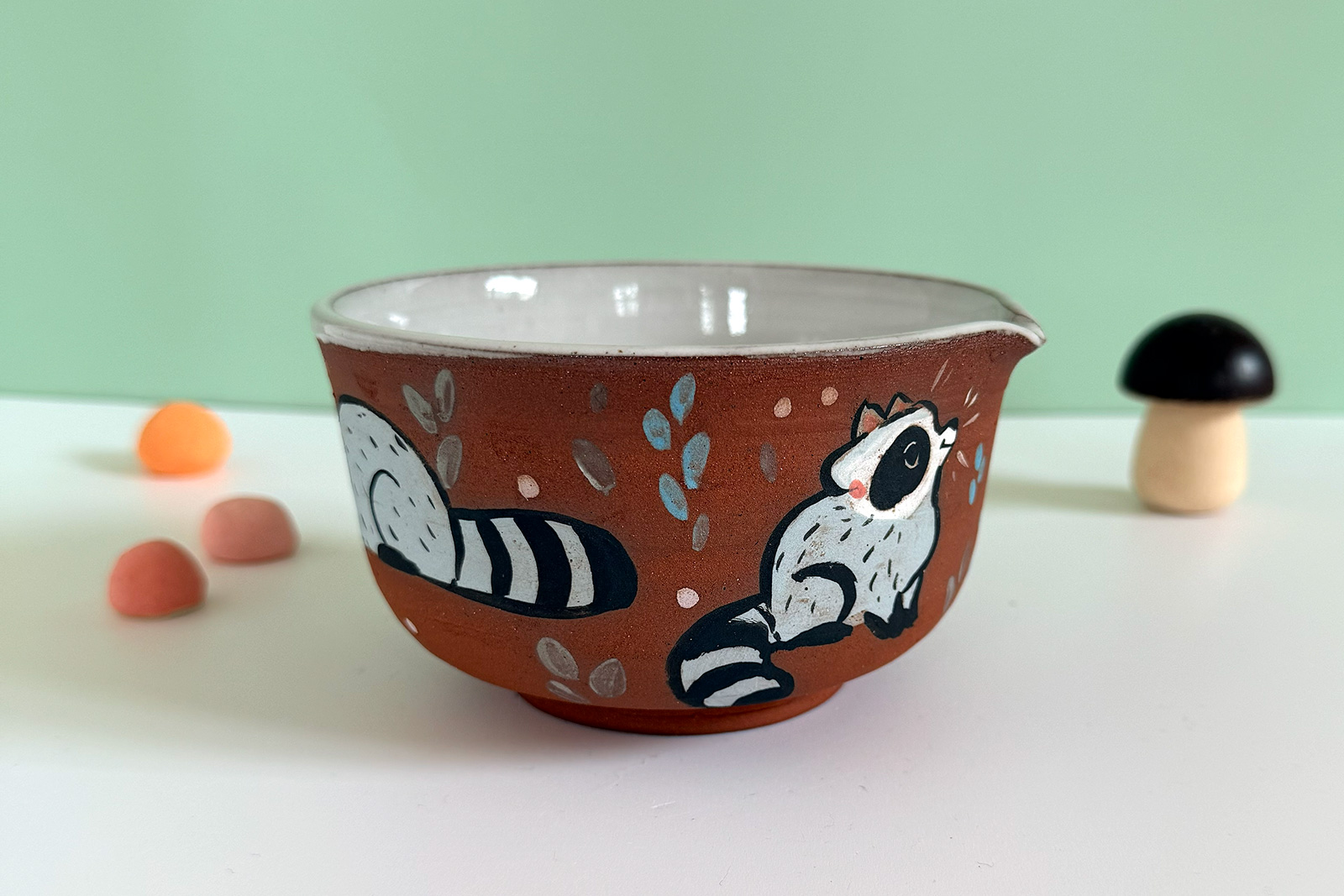 Alternative view of Matcha Bowl - Raccoons
