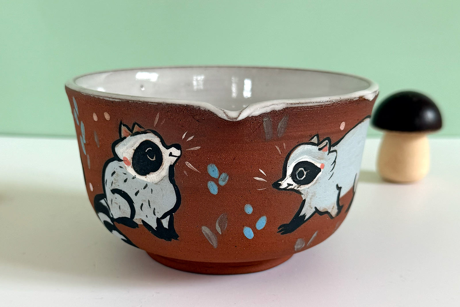 Matcha Bowl - Raccoons