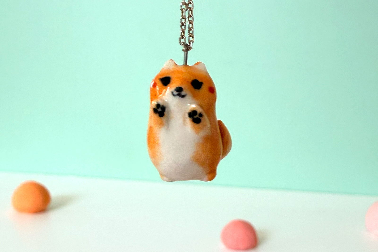 Alternative view of Pendentif Porcelaine - Poméranien