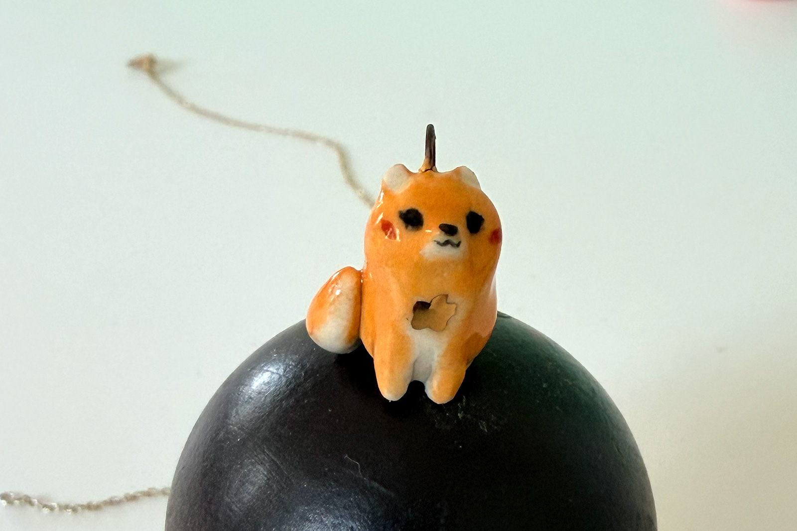 Pendentif Porcelaine - Poméranien