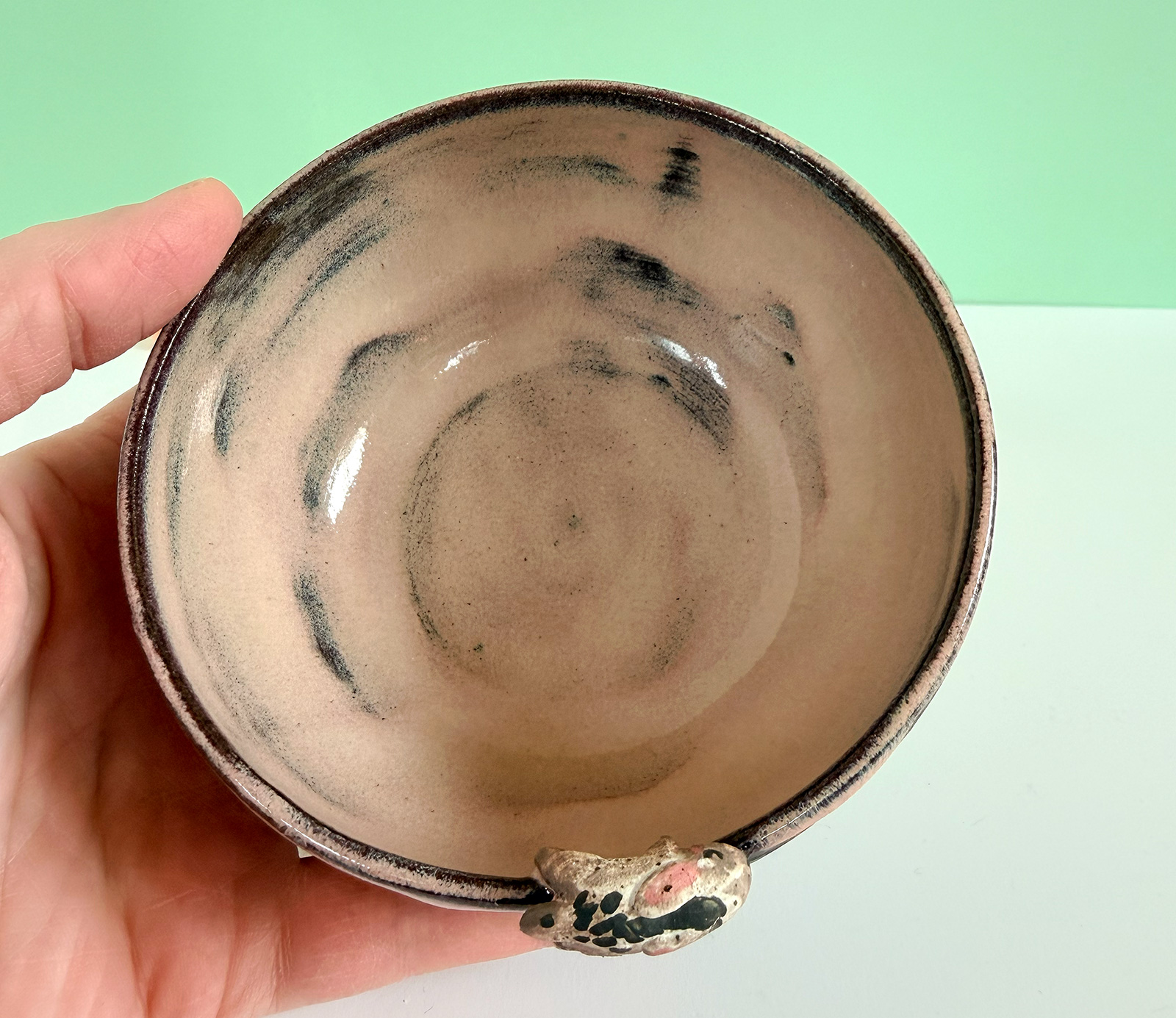 Small Dish - Sculpted - Strawberry Bunnies - Image 8