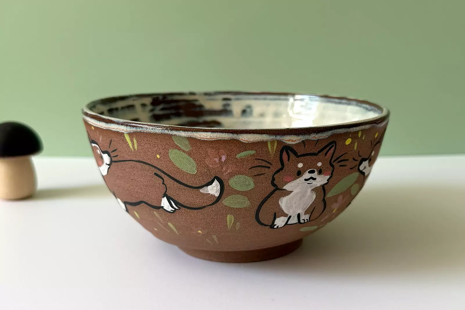 Alternative view of Bowl - Stoneware - Corgis