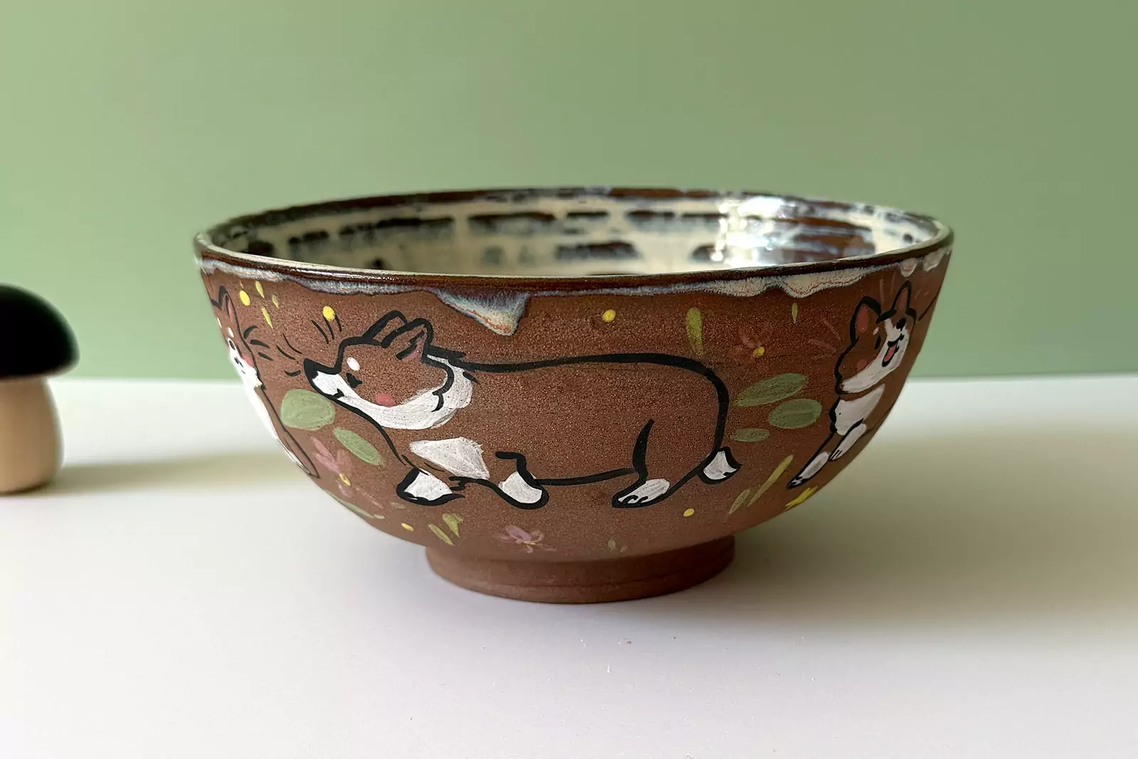 Bowl - Stoneware - Corgis