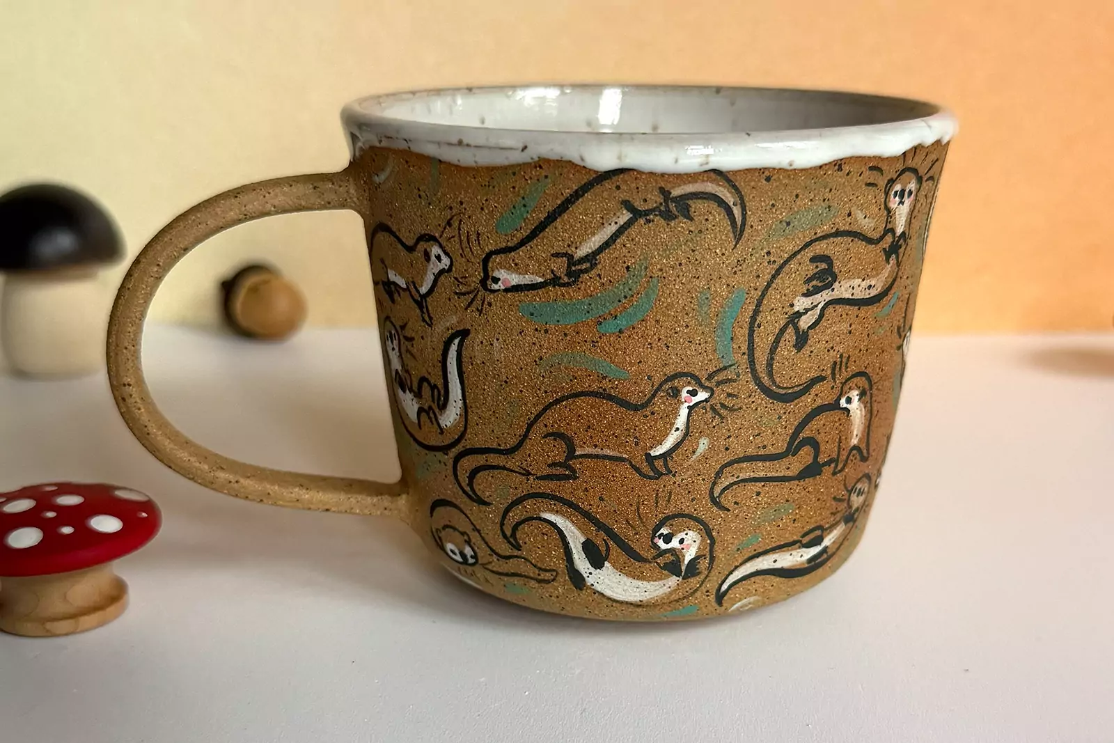 Mug - Speckled - Too Many Otters - Image 4