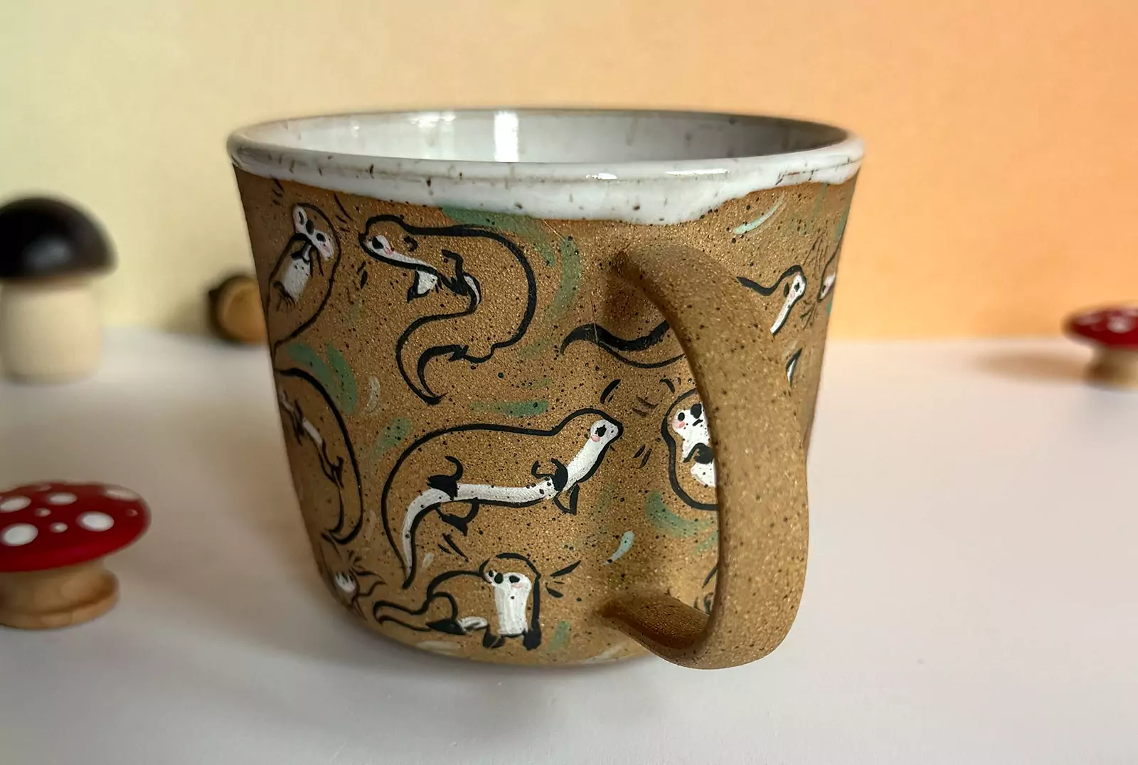 Mug - Speckled - Too Many Otters - Image 3