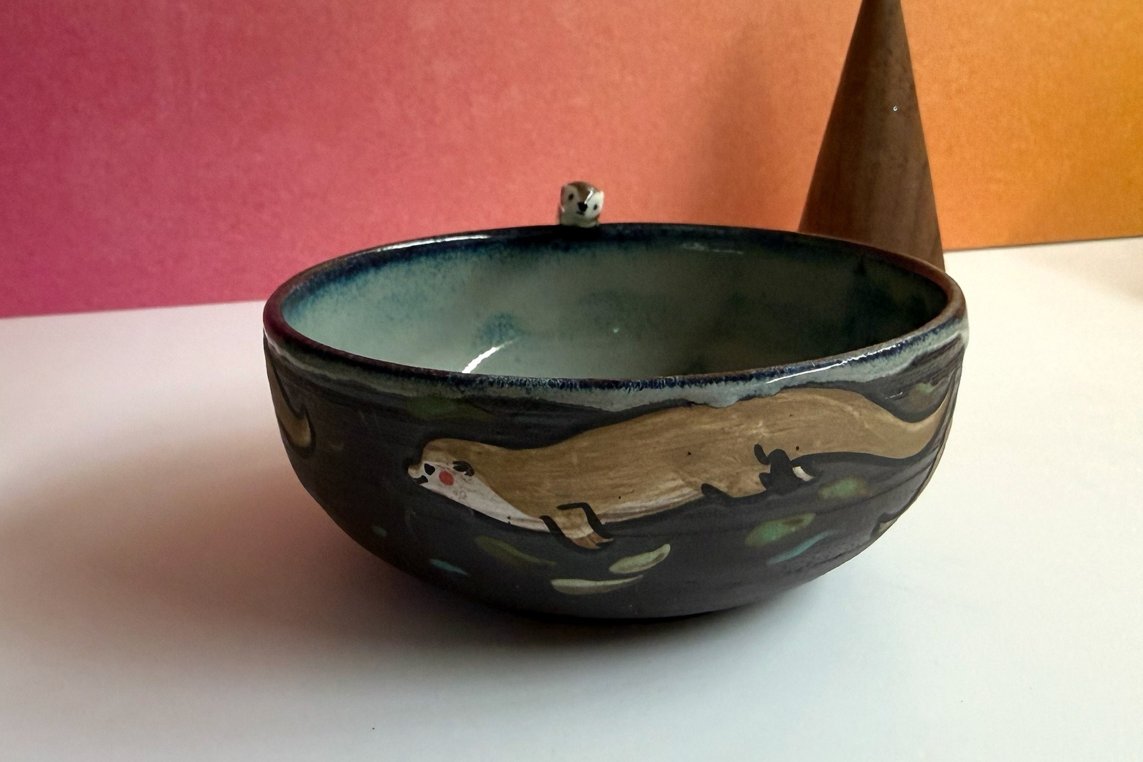 Tasse a thé - Sculptée - Loutres – Image 5