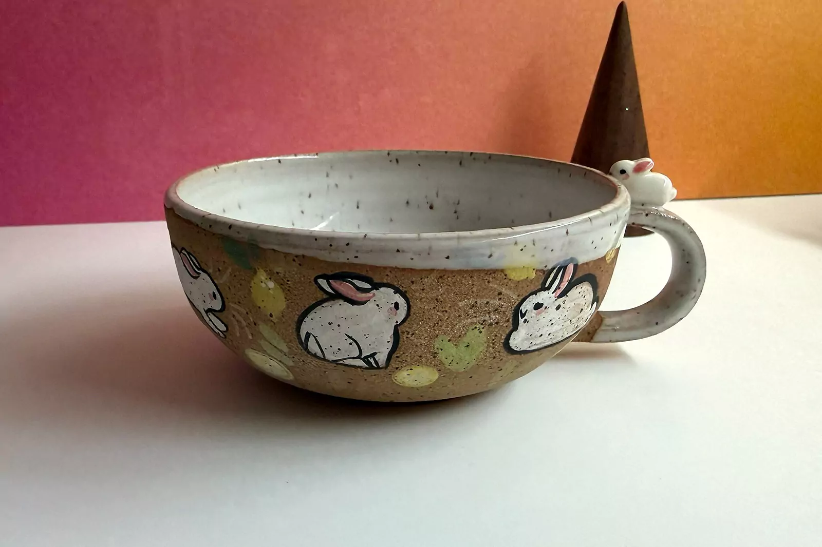 Tasse a thé - Sculptée - Lapins et Citrons